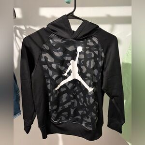 Jordan Black and Gray Camo Hoodie with White Jumpman